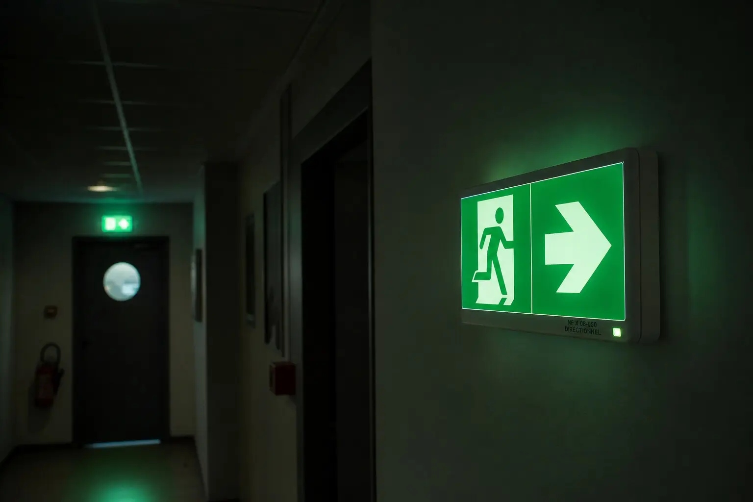 Signalisation photoluminescente visible en conditions de faible éclairage